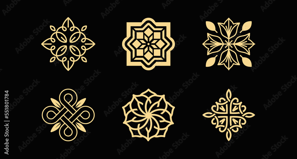 Vector logo design template and emblem with petals and lines - luxury beauty spa concept - green badge for yoga studios, holistic medicine centers, natural and organic food products and packaging Vector logo design template and emblem with petals and lines - luxury beauty spa concept - green badge for yoga studios, holistic medicine centers, natural and organic food products and packaging