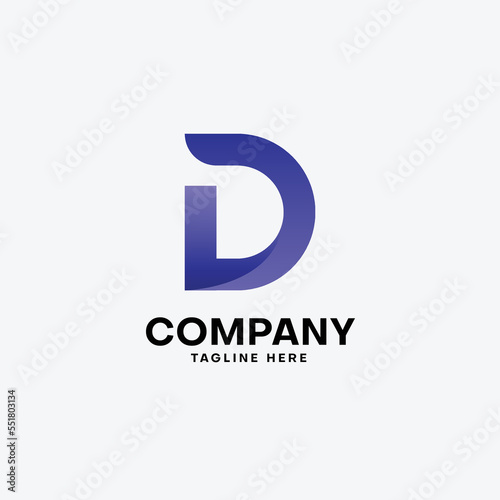 Free Download Letter d initial gradient colorful logo template - GFXLoad