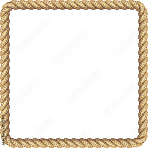 Brown rope frame banner © graphixmania