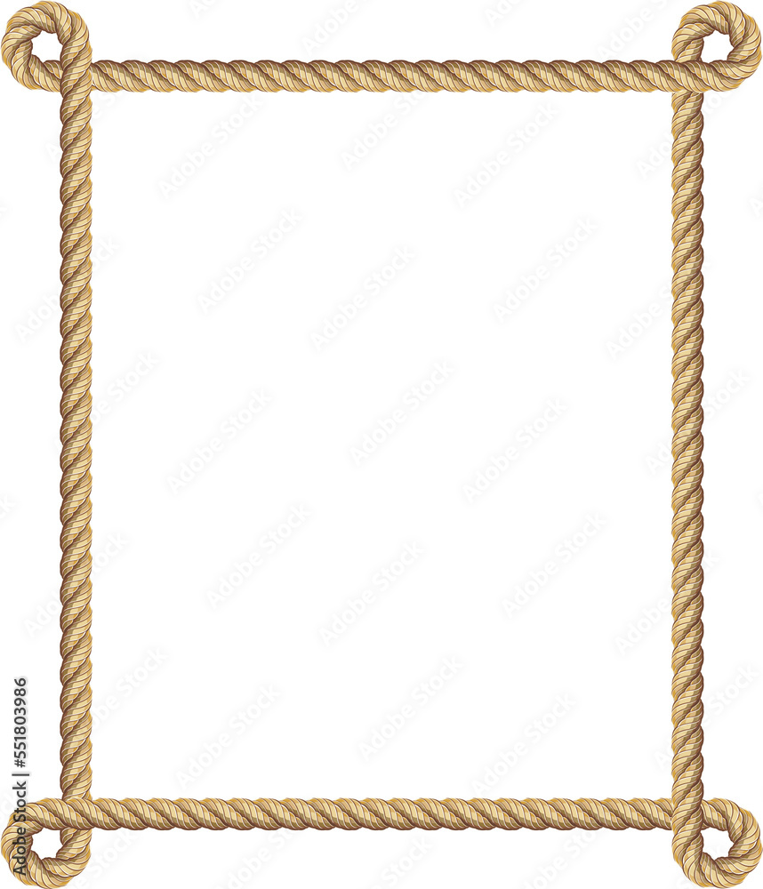 Brown rope frame banner Brown rope frame banner