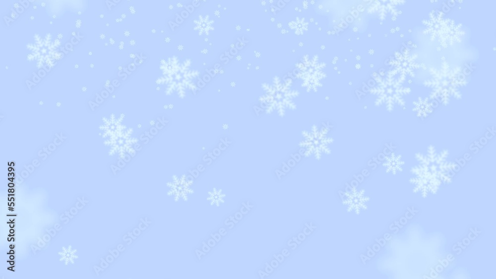 雪の結晶が舞う背景素材 冬空 雪の結晶が舞う背景素材 冬空