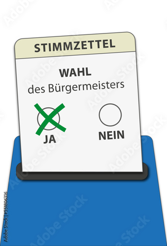 Wahl des Bürgermeisters, Zeichnung