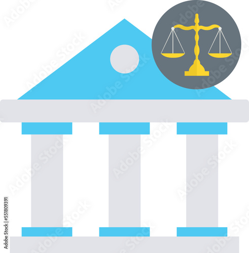 Bank Law Vector Icon
