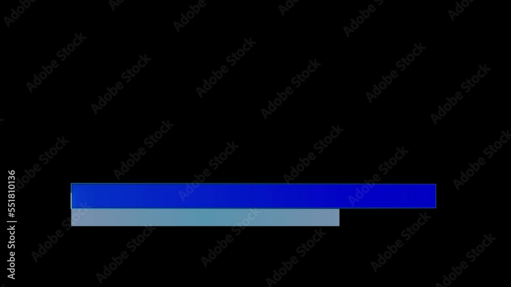 Elegant Lower Third. Bottom bar animation for text and news. Beautiful entrance with reflective light attracting attention. Box for news and subtitles on black screen and green screen