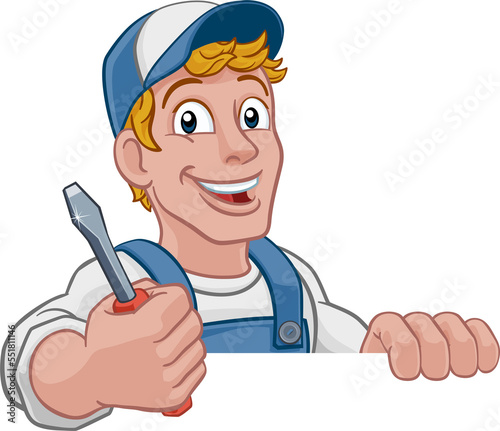 Electrician Cartoon Handyma...