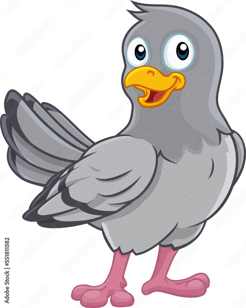 Pigeon Cute Cartoon Dove Bird Pigeon Cute Cartoon Dove Bird