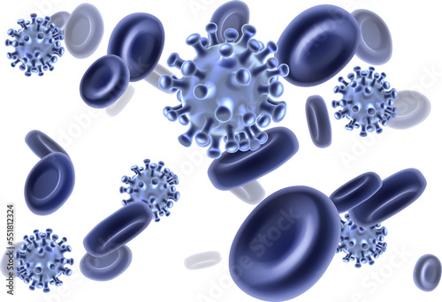 Virus Blood Cells Molecules...