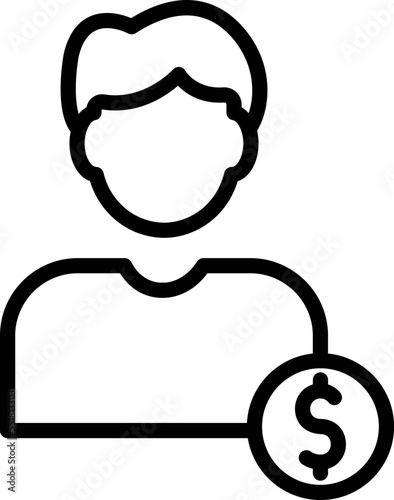 Contributor earning Vector Icon
