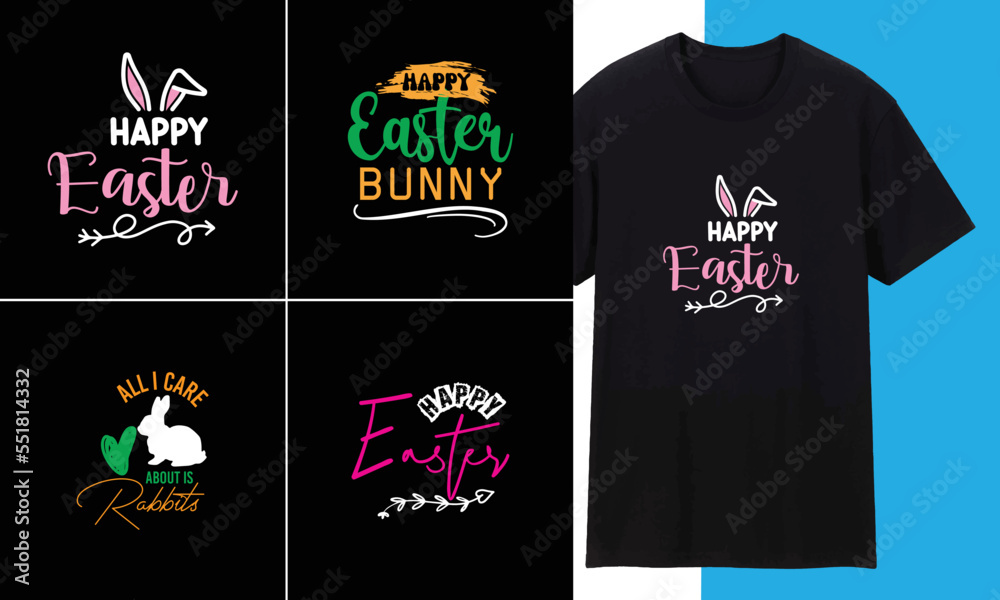 Fototapeta premium Easter Bundle Typography Trendy Creative T shirt Design