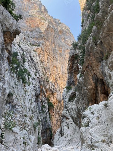 View into the Gorropu Canyon on Sardinia, Italy