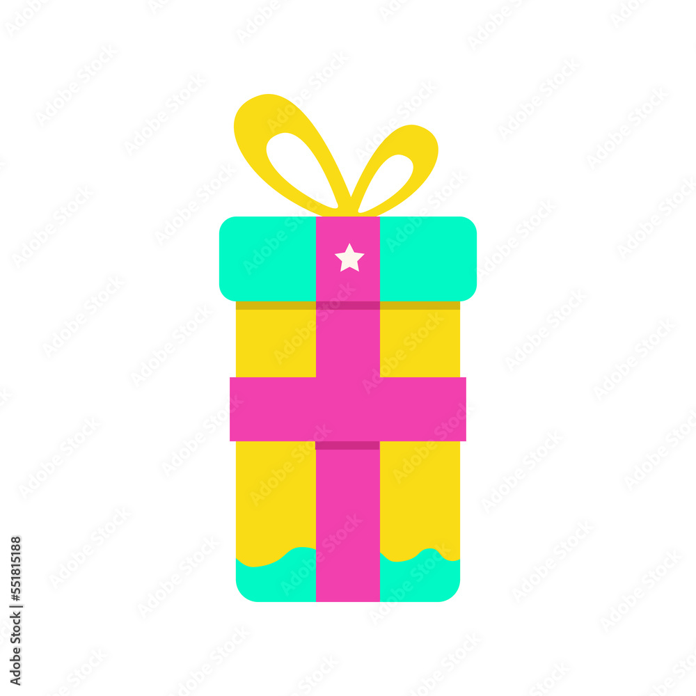 gift illustration, gift illustration in flat style, gift in attractive color