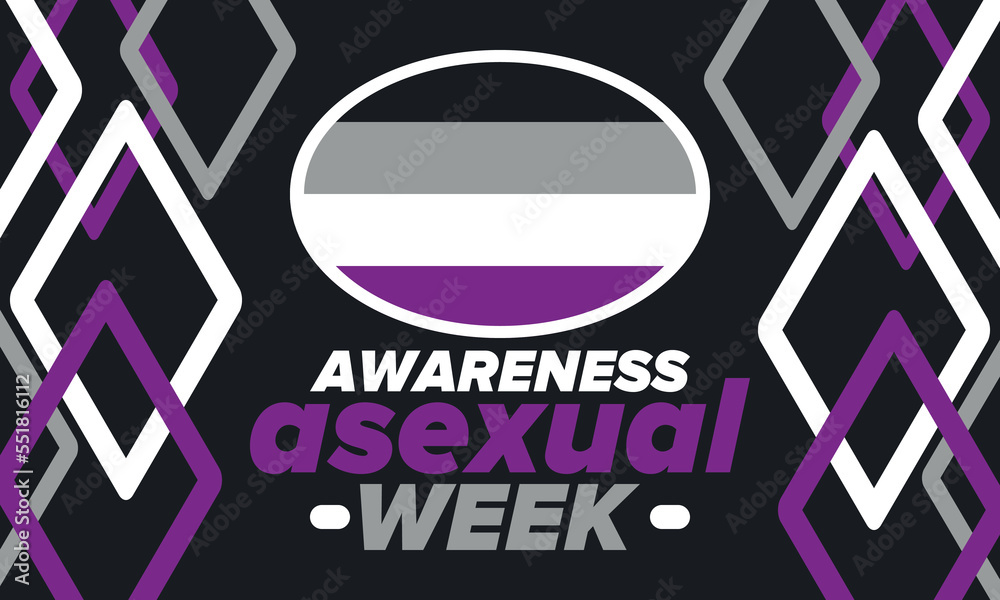 Vecteur Stock Asexual Awareness Week International Campaign To Educate Individuals About 7358