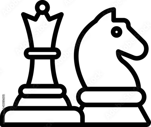 Pawn with Chess Vector Icon 