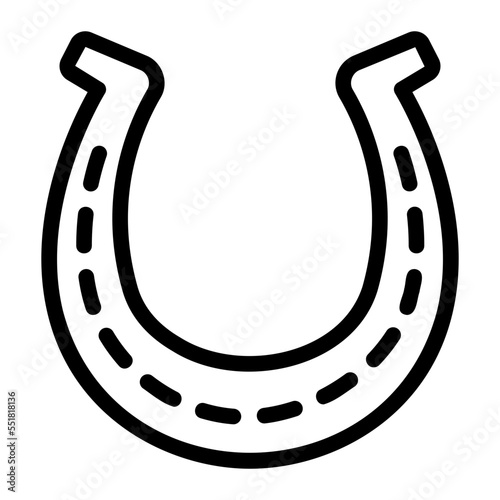 horseshoe line icon