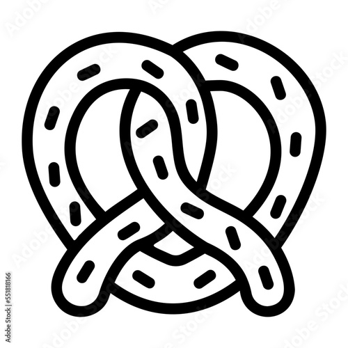 pretzel line icon