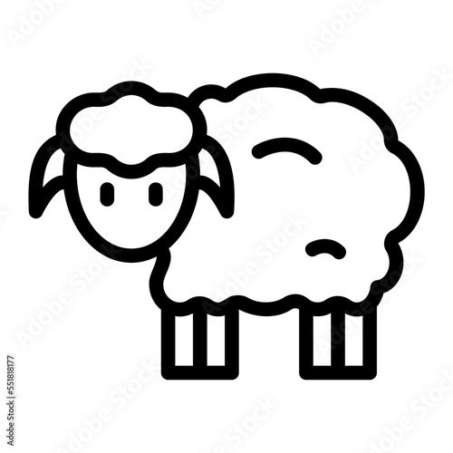 sheep line icon