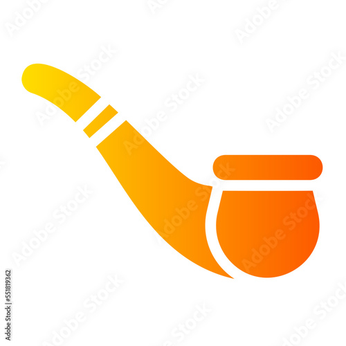 smoking pipe gradient icon photo