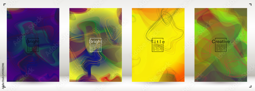 Futuristic Geometric Cover Design with Gradient and Abstract Lines ...