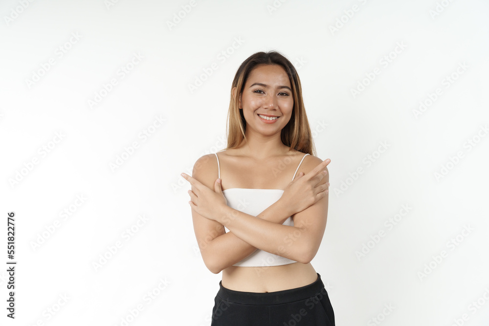 Happy pretty young asian woman smiling isolated on white background, gorgeous girl beauty and cosmetology stomatology concept Happy pretty young asian woman smiling isolated on white background, gorgeous girl beauty and cosmetology stomatology concept