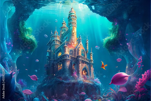 under water castle