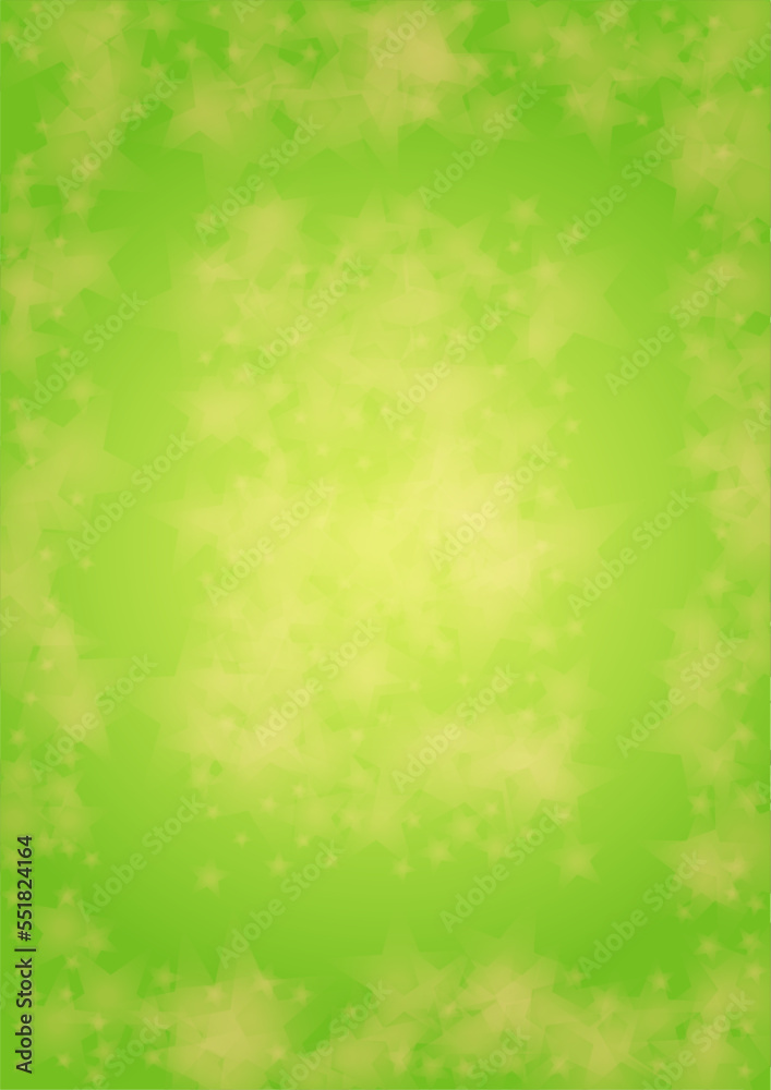 Vector Silver White Glowing Star Confetti on Green Gradient Background. Bokeh Texture. Abstract Magic Starry Pattern. Glitter Shiny Particles Explosion. Summer Glowing Poster. Christmass Design.