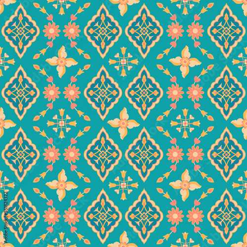 Turkish floral seamless pattern