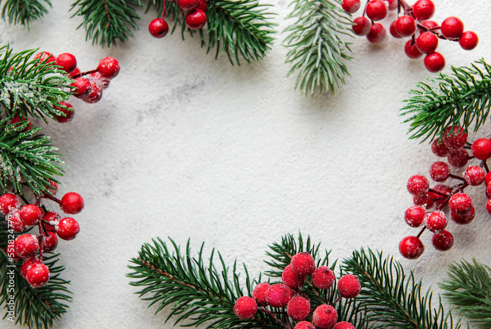Christmas Decoration. Holiday Decorations on White Wooden Background. Christmas Decoration. Holiday Decorations on White Wooden Background.