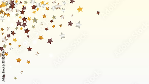 Realistic Background with Confetti of Glitter Star Particles. Sparkle Lights Texture. Celebration pattern. Light Spots. Star Dust. Christmass Design. Explosion of Confetti. Design for Advertisement.