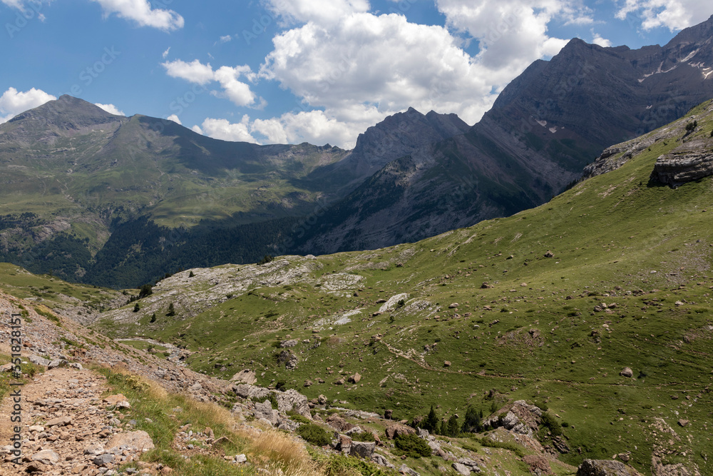 a landscape of French Pyrenees mountains, Hautes Pyrenees a landscape of French Pyrenees mountains, Hautes Pyrenees