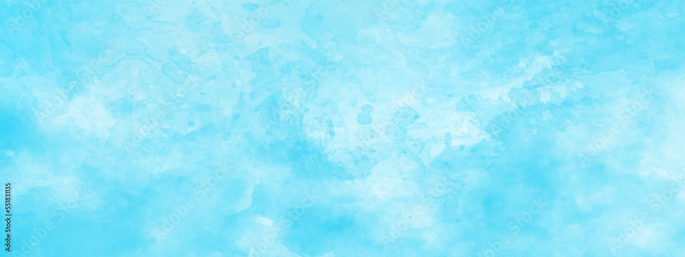 Abstract blue sky Water color background, Illustration, texture for design.
Abstract watercolor background, vector illustration. Blue sky with white cloud. Blue background.
