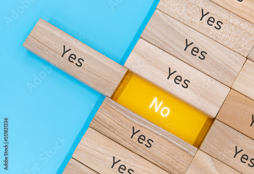 The concept of saying no when everyone shouts yes