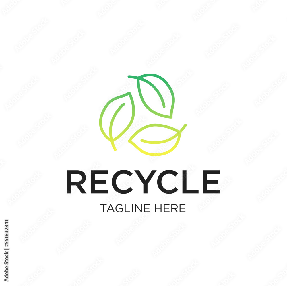 triangle recycle with green leaf, recycling ecology logo or icon design triangle recycle with green leaf, recycling ecology logo or icon design
