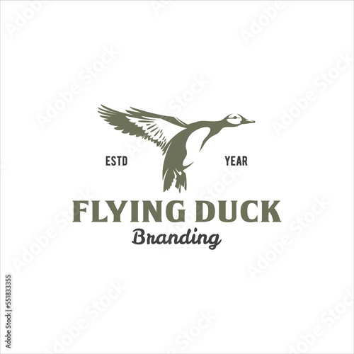 Duck Logo Design Stock Vector Image
