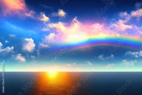 2907261530-mdjrny-v4 style Sky and rainbow background_ ### frame, border, ugly, fat, overweight, (long neck), bad quality, error 