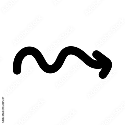 Simple black arrow for design element