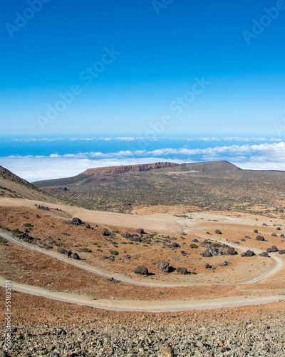 El teide landscape in the desert