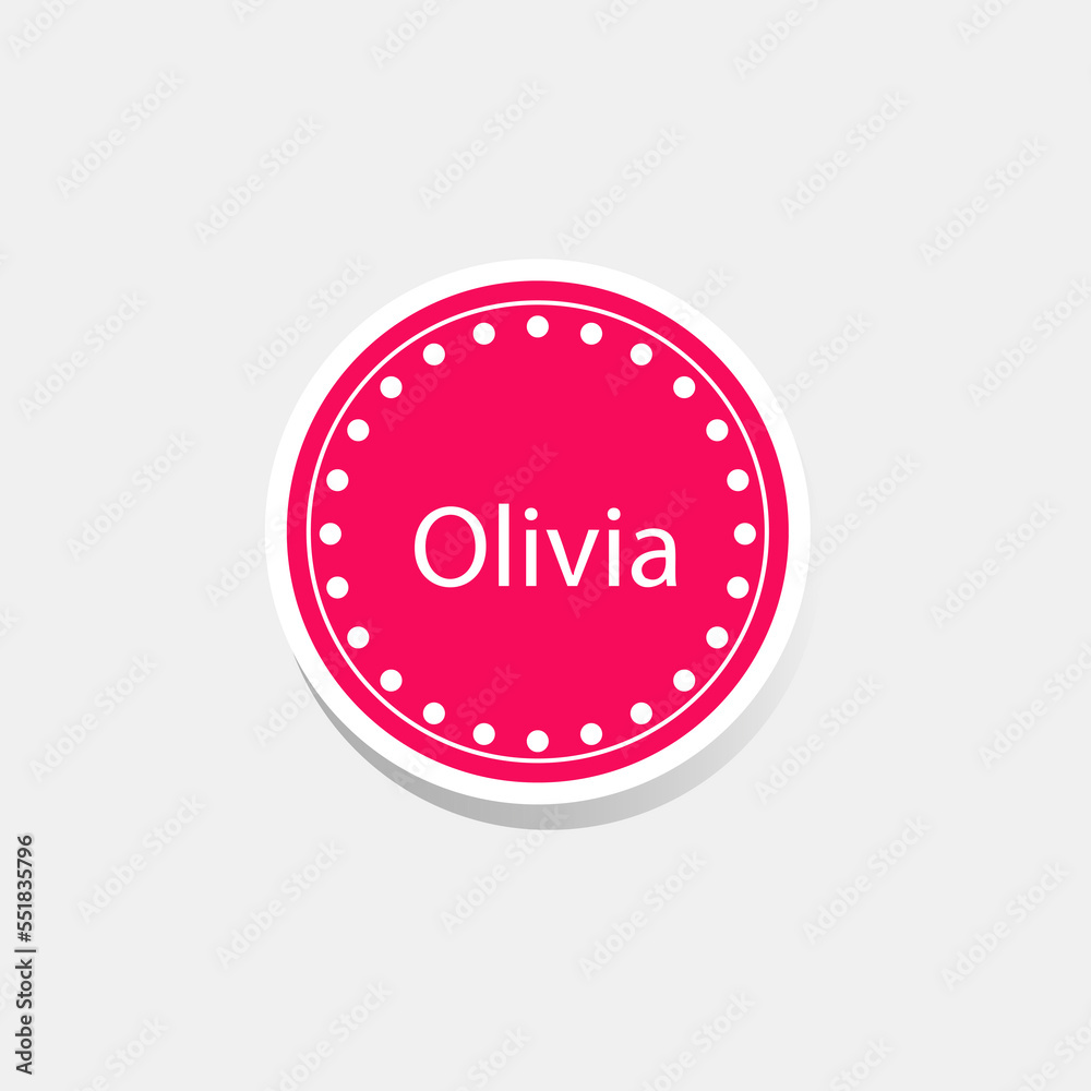 The female name is Olivia. Background with the female name. A postcard
