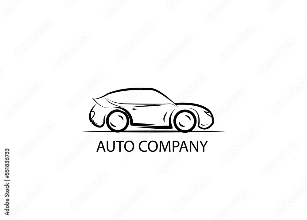 Obraz premium Auto car logo design vehicle silhouette. Sign for your company