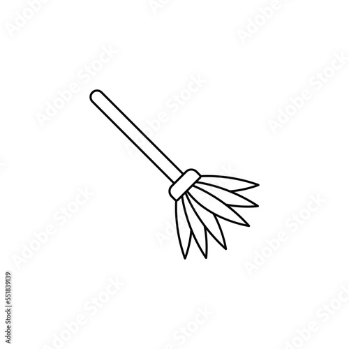 Duster icon in line style icon, isolated on white background