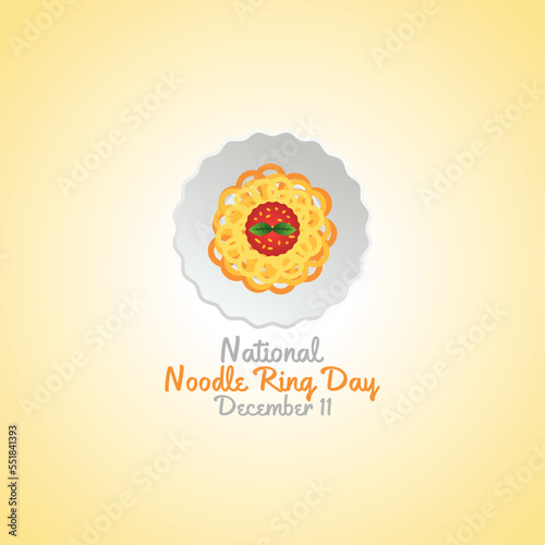 vector graphic of national noodle ring day good for national noodle ring day celebration. flat design. flyer design.flat illustration.