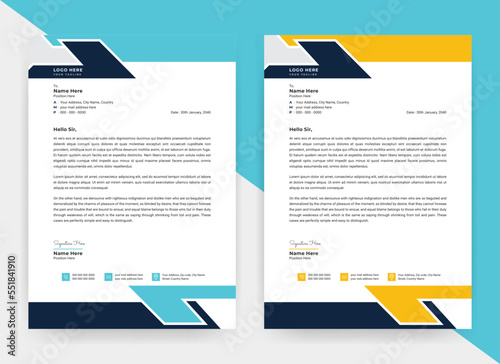 Professional creative letterhead template design