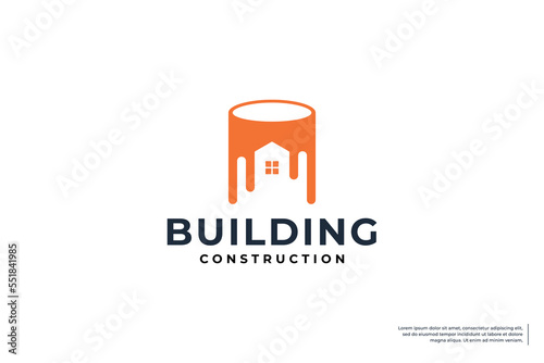 creative paint house logo design.