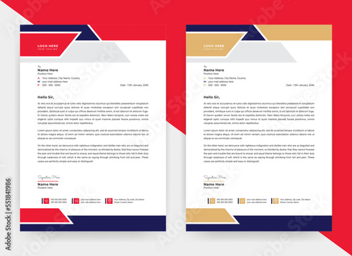Modern creative professional letterhead template design layout