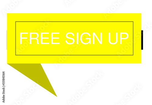 free sign up button