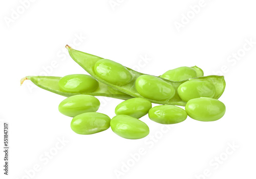 Soy, Green soy beans isolated on transparent png..