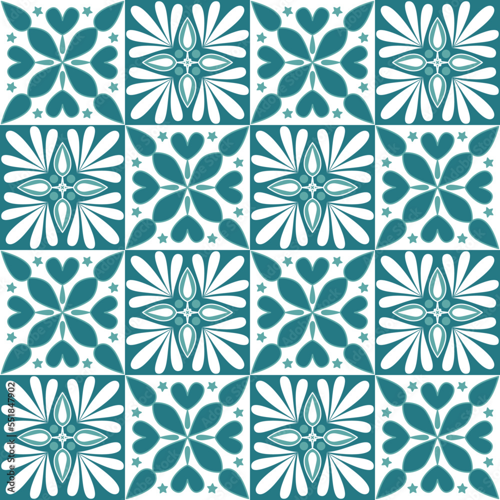 Green emerald ceramic tile mosaic square shape, color and moroccan arabic illustration Green emerald ceramic tile mosaic square shape, color and moroccan arabic illustration