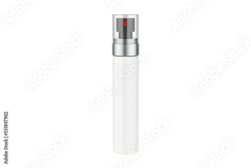 cosmetic spray bottle mockup isolated on white background. 3d illustration