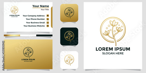 beauty care logo and branding card