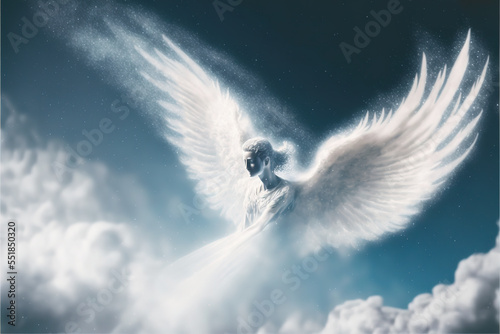 Fotografie magical angel appearance in the sky
