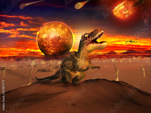 Fototapeta Naklejka Na Ścianę i Meble -  Das Ende der Dinosaurier